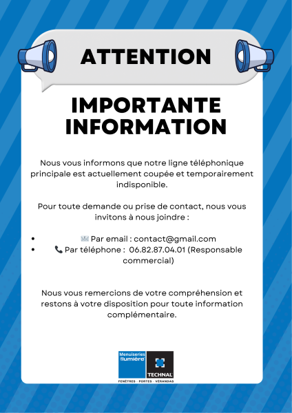 Information importante